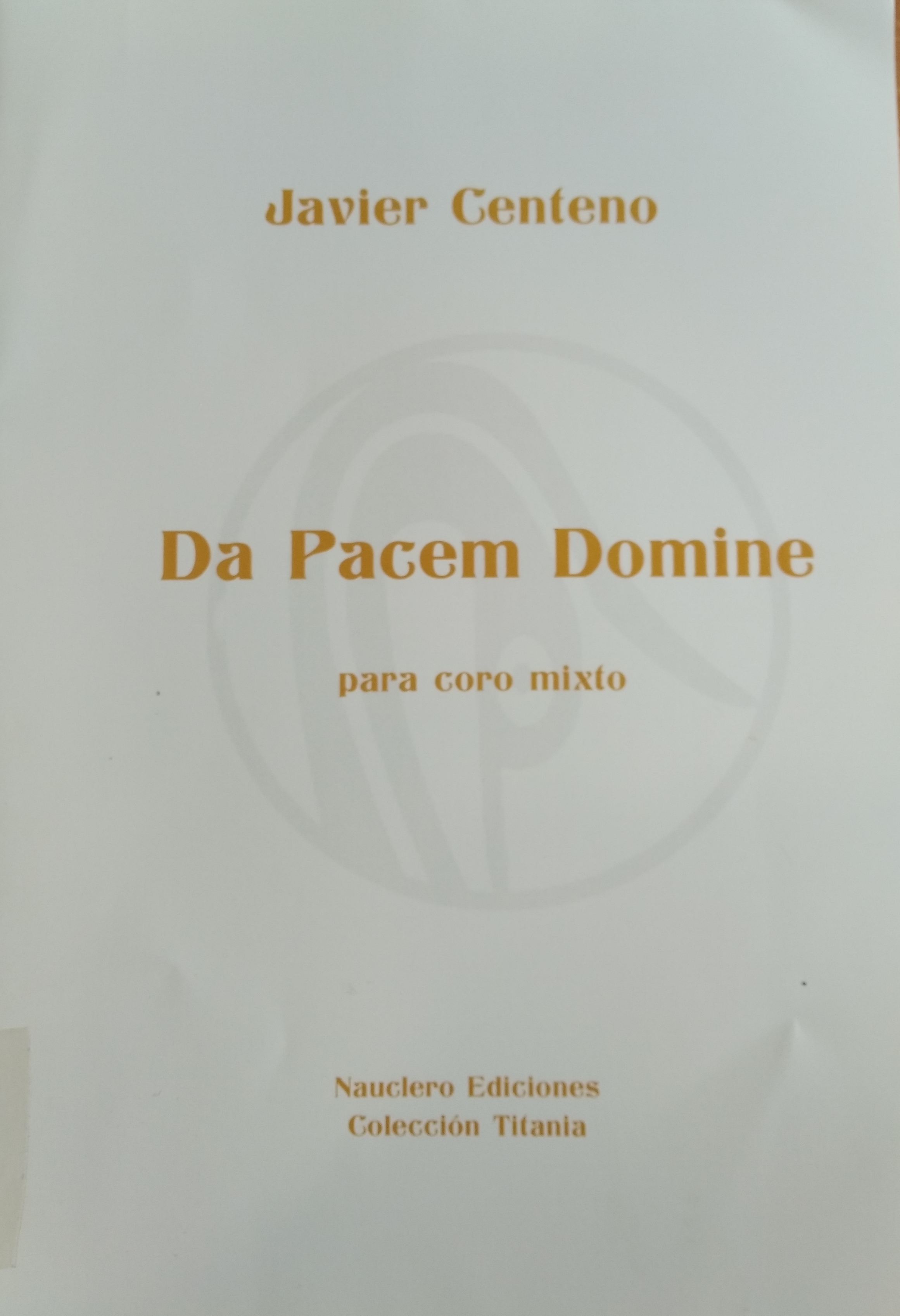 Imagen de portada del libro Da pacem Domine