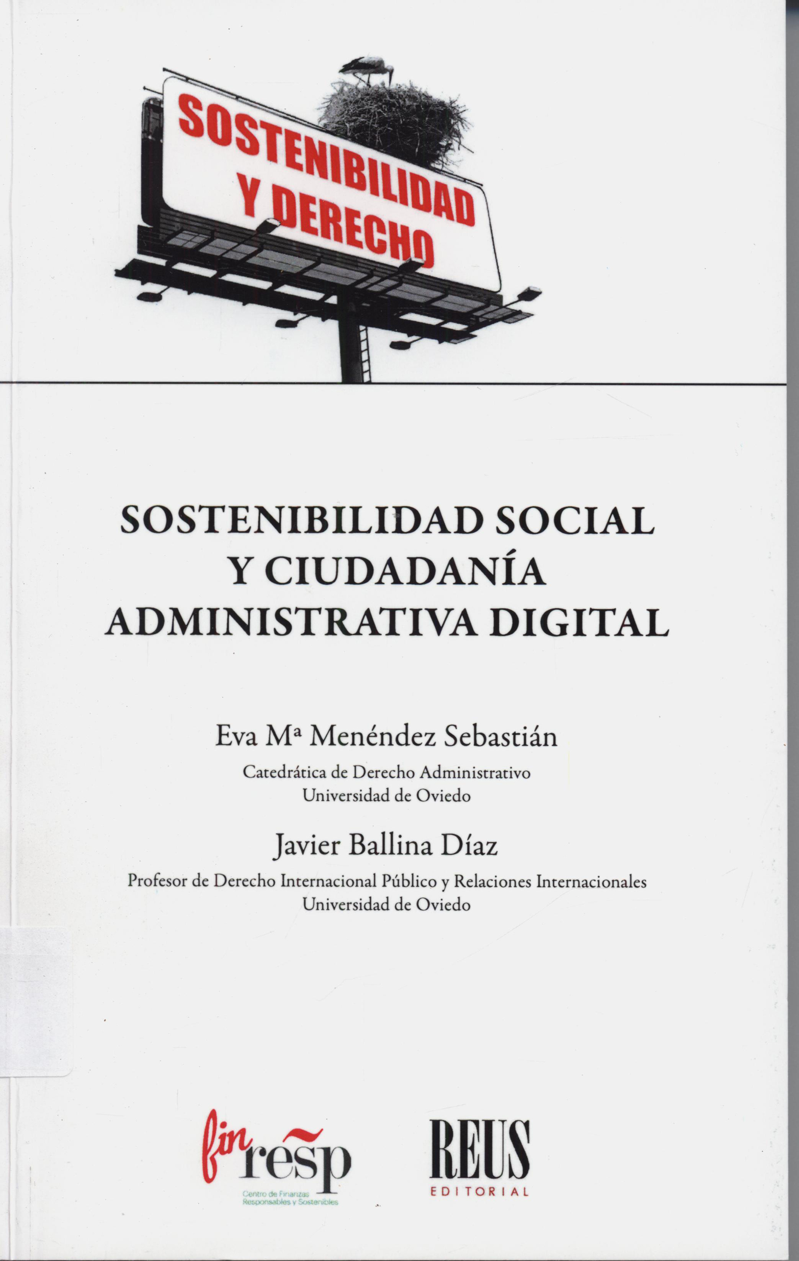 Imagen de portada del libro Sostenibilidad social y ciudadanía administrativa digital