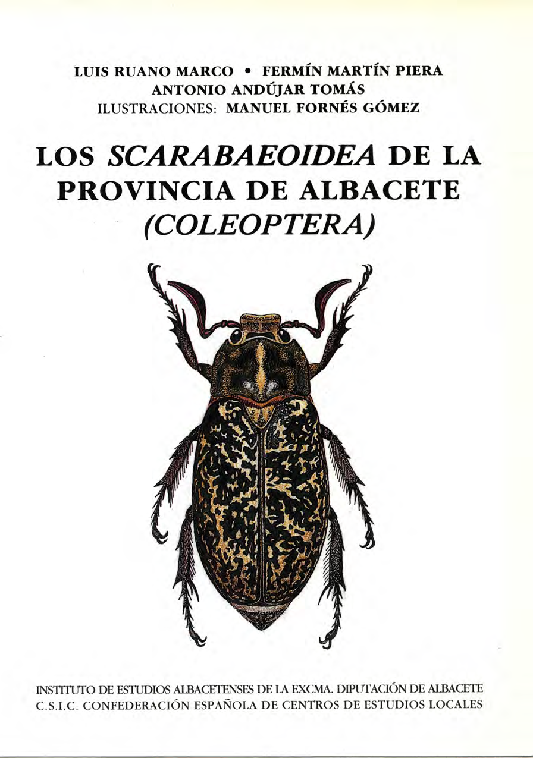 Imagen de portada del libro Los Scarabaeoidea de la provincia de Albacete