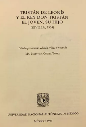 Imagen de portada del libro Tristán de Leonís y el rey don Tristán el Joven, su hijo (Sevilla, 1534)