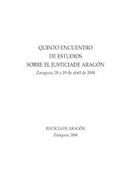 Imagen de portada del libro Quinto Encuentro de Estudios sobre el Justicia de Aragón