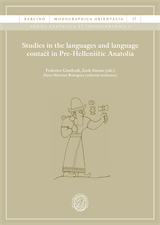 Imagen de portada del libro Studies in the languages and language contact in Pre-Hellenistic Anatolia