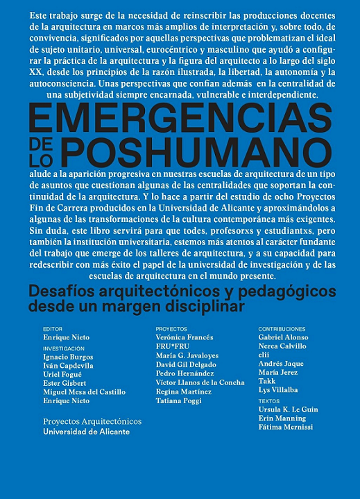 Imagen de portada del libro Emergencias de lo poshumano