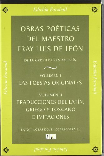 Imagen de portada del libro Obras poéticas de Fr. Luis de León