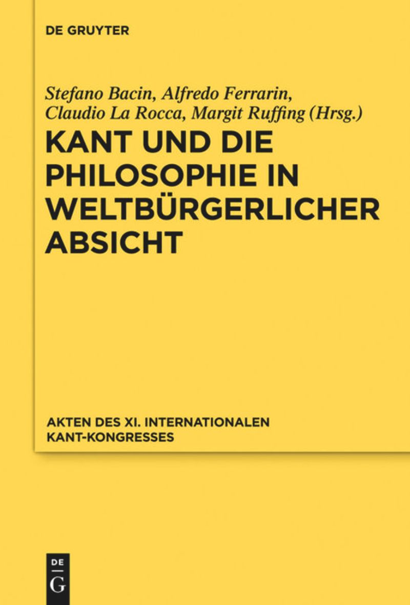 Imagen de portada del libro Kant und die Philosophie in weltbürgerlicher Absicht