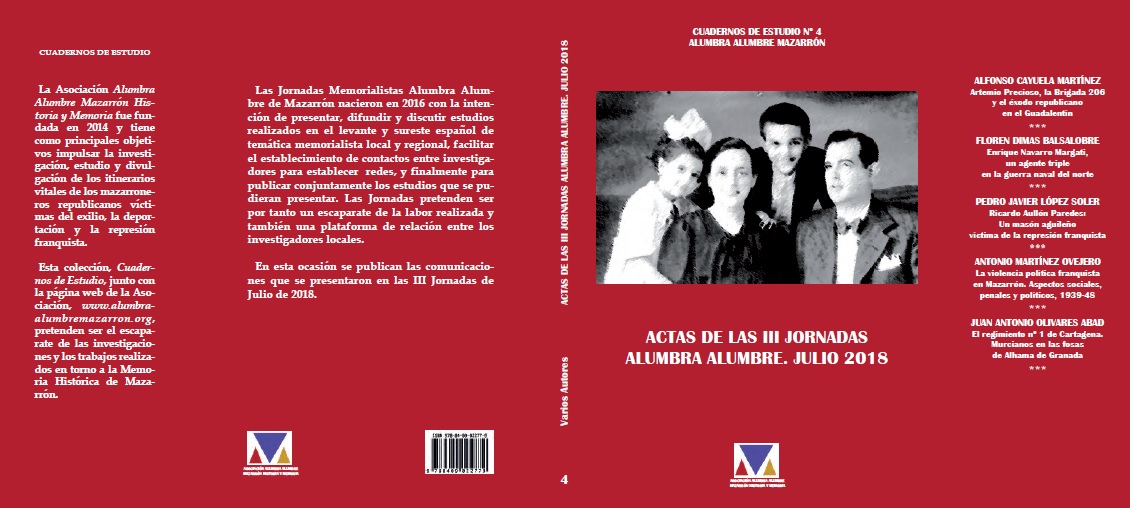 Imagen de portada del libro Actas de las III Jornadas Alumbra Alumbre, julio 2018