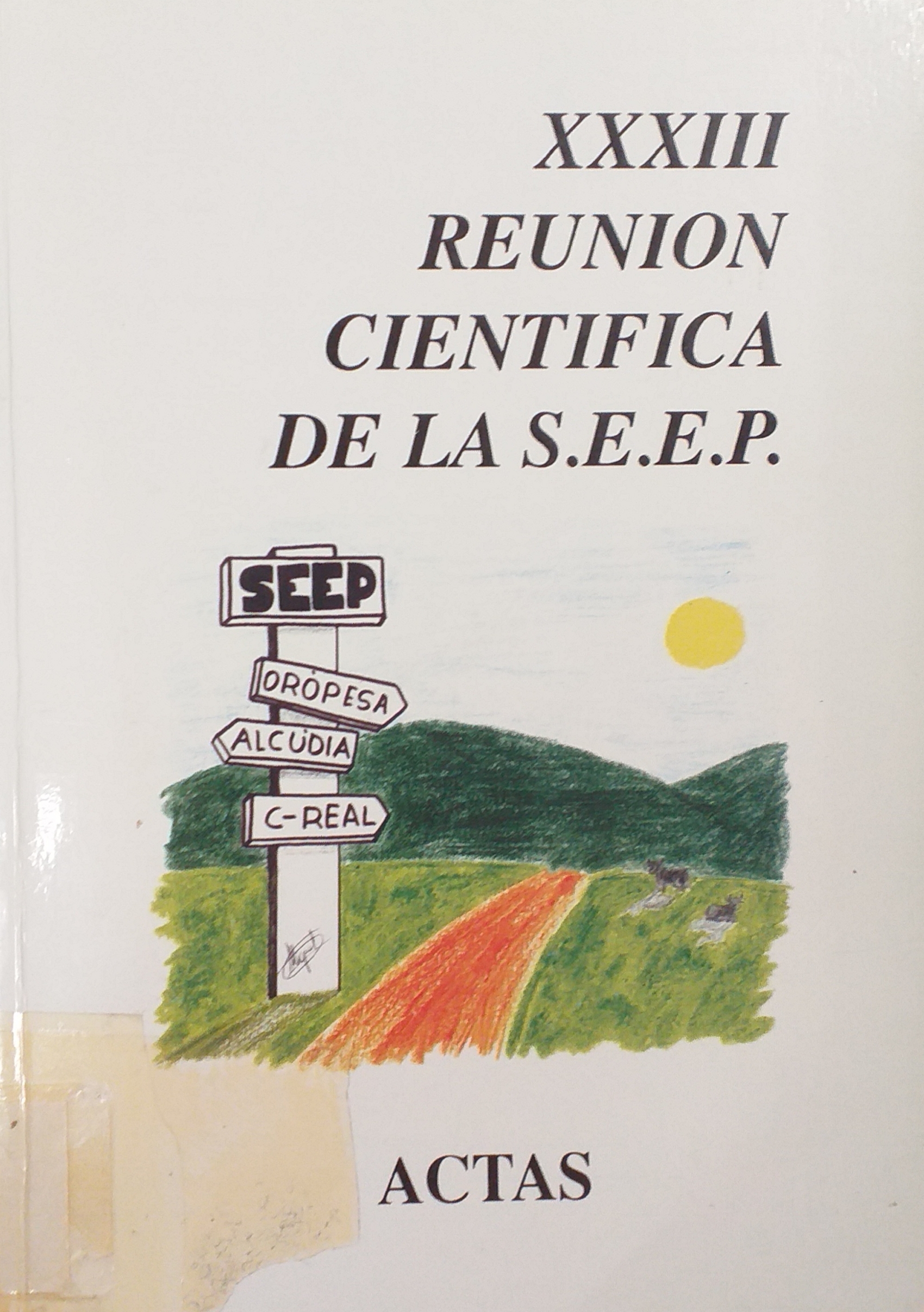 Imagen de portada del libro XXXIII Reunión científica de la S.E.E.P.