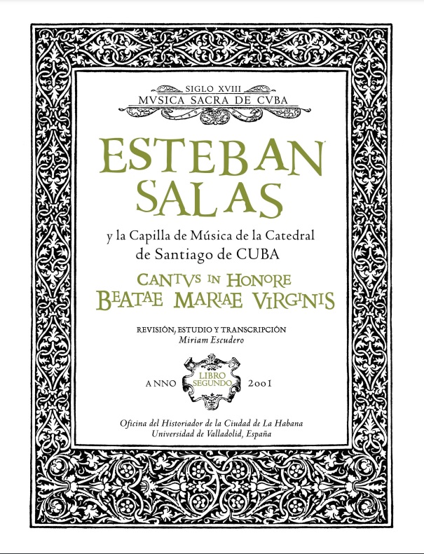 Imagen de portada del libro Esteban Salas y la capilla de Música de la Catedral de Santiago de Cuba