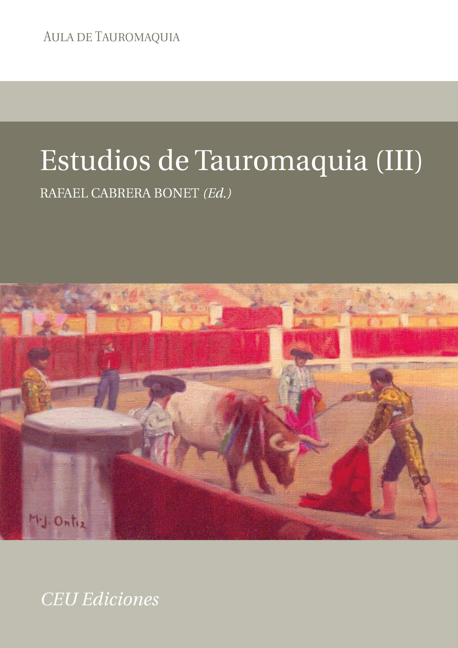 Imagen de portada del libro Estudios de tauromaquia (III)