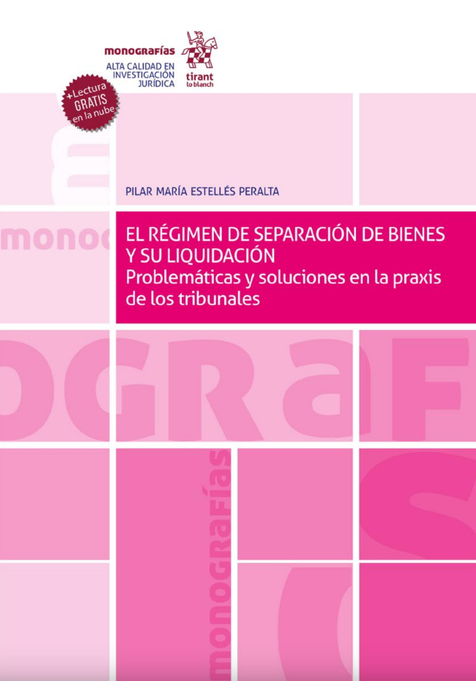 Imagen de portada del libro El régimen de separación de bienes y su liquidación