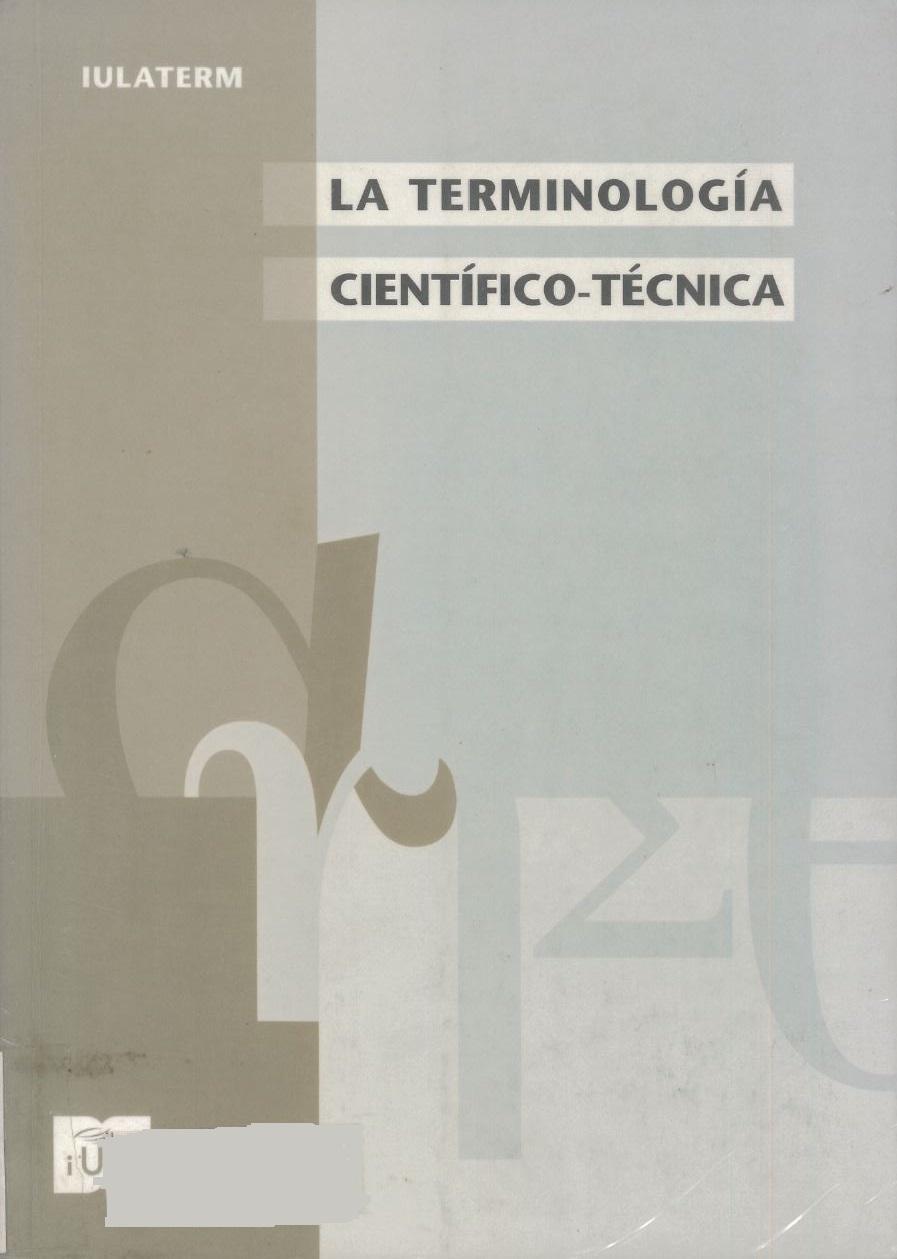 Imagen de portada del libro La terminología científico-técnica