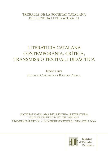 Imagen de portada del libro Literatura catalana contemporània
