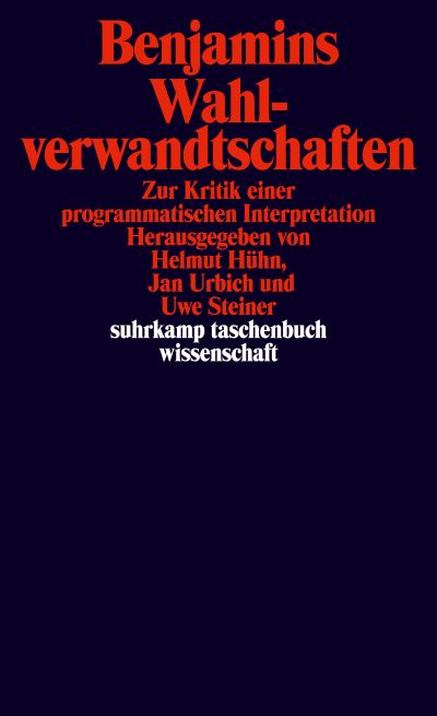 Imagen de portada del libro Benjamins Wahlverwandtschaften