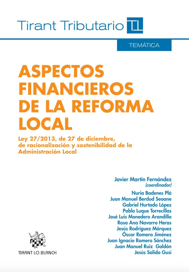 Imagen de portada del libro Aspectos financieros de la reforma local