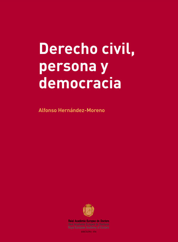 Imagen de portada del libro Derecho civil, persona y democracia