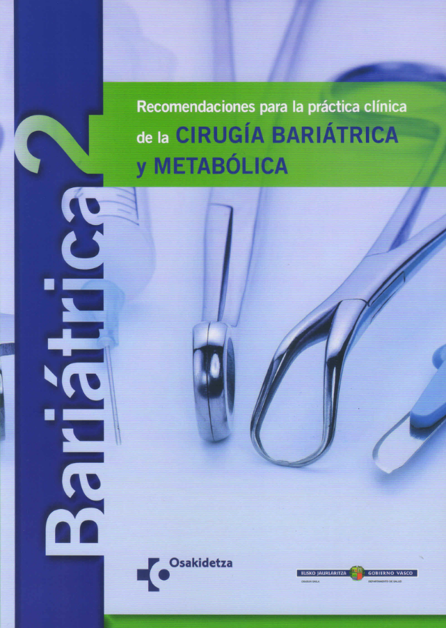 Imagen de portada del libro Recomendaciones para la práctica clínica de cirugía bariátrica y metabólica