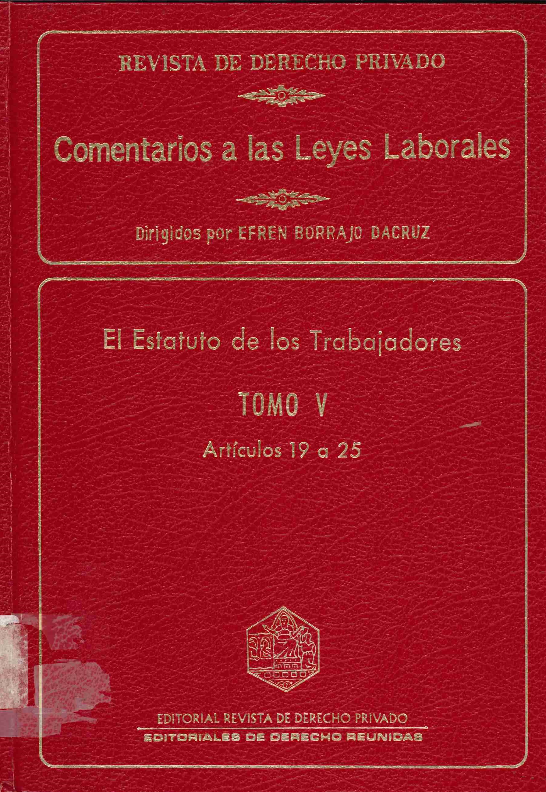 Imagen de portada del libro El Estatuto de los Trabajadores