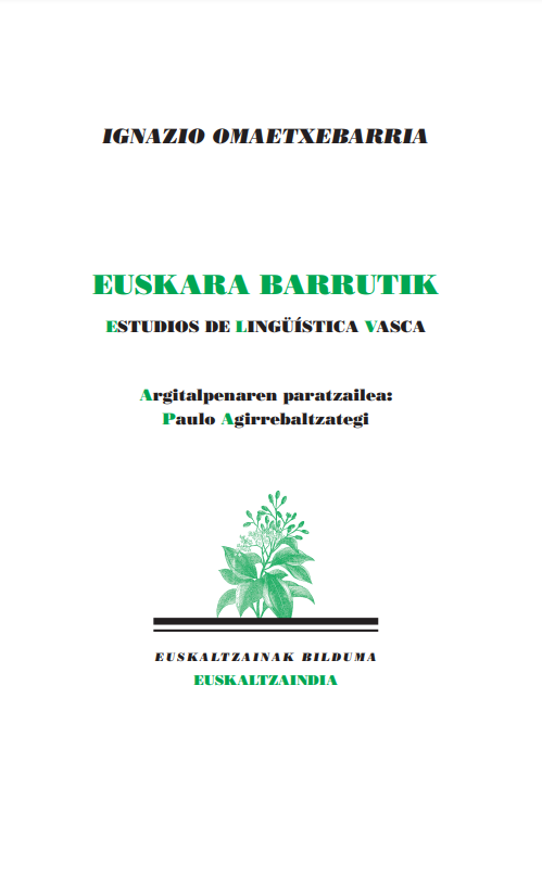 Imagen de portada del libro Euskara barrutik