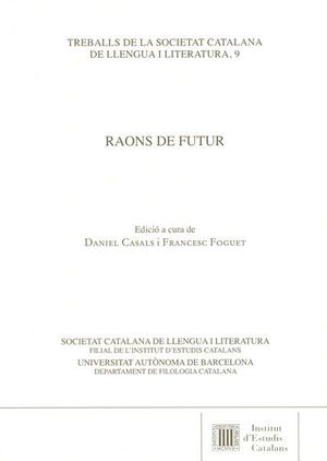Imagen de portada del libro Raons de futur