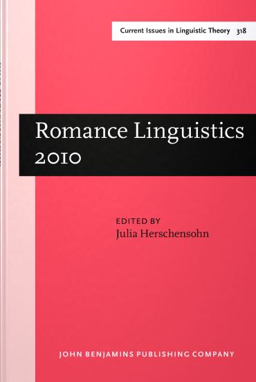 Imagen de portada del libro Romance linguistics 2010
