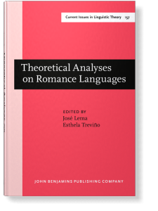 Imagen de portada del libro Theoretical analyses on Romance languages