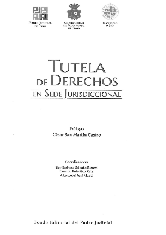 Imagen de portada del libro Tutela de derechos en sede jurisdiccional