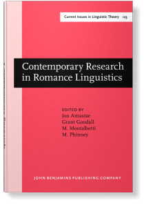 Imagen de portada del libro Contemporary research in Romance linguistics