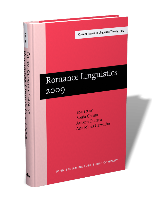 Imagen de portada del libro Romance linguistics 2009