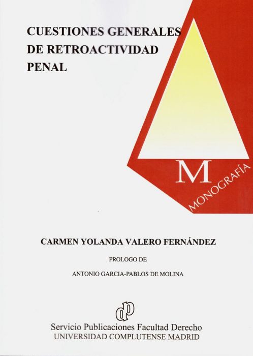 Imagen de portada del libro Cuestiones generales de retroactividad penal