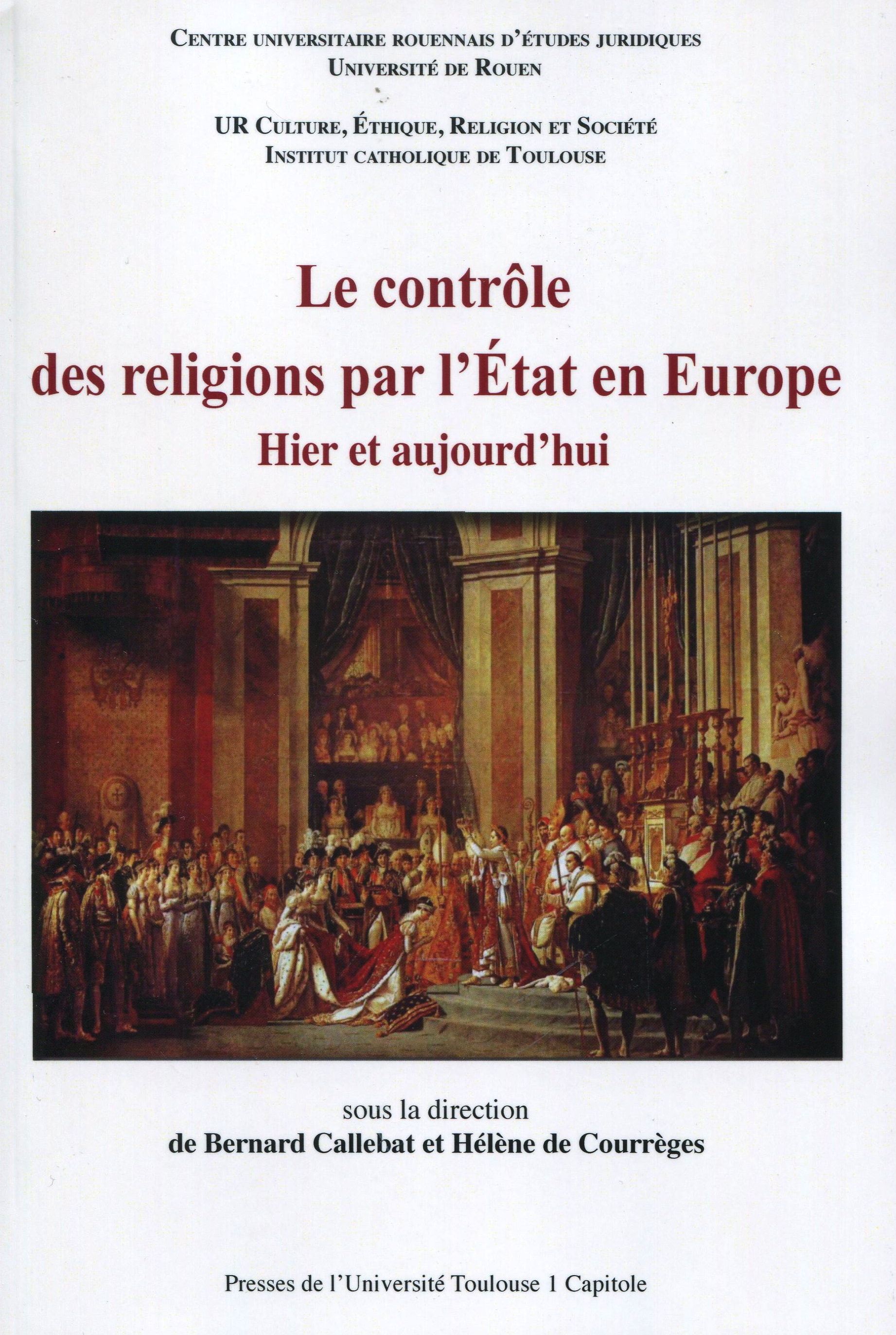 Imagen de portada del libro Le contrôle des religions par l'État