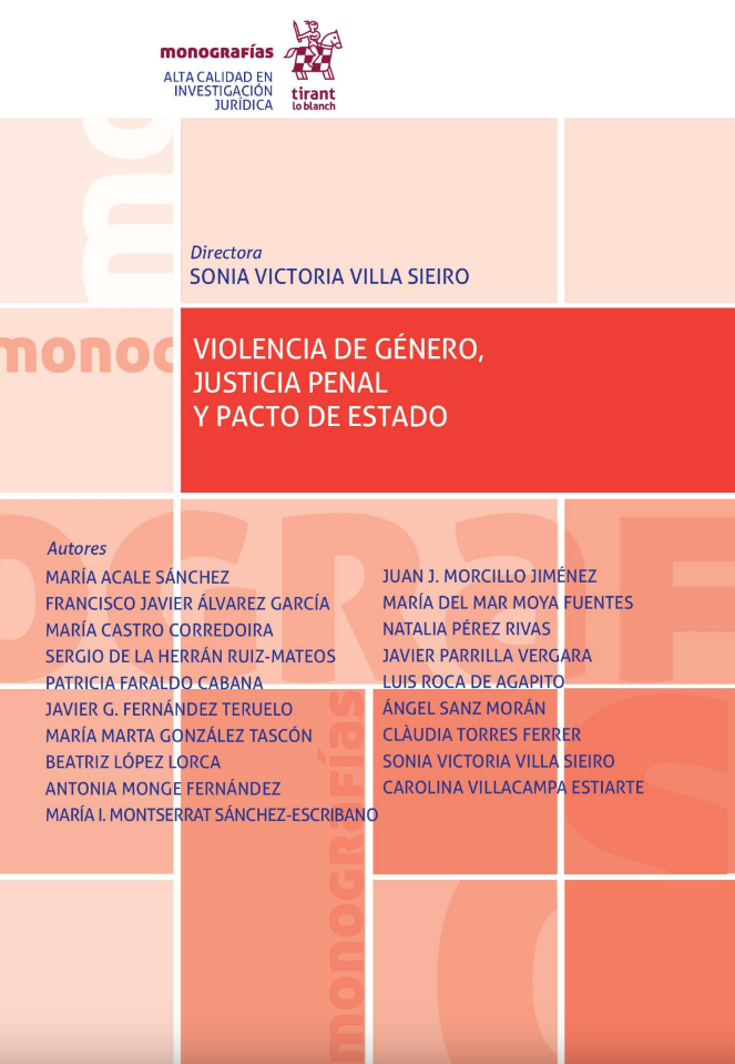 Imagen de portada del libro Violencia de género, justicia penal y pacto de Estado