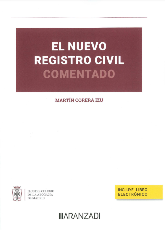 Imagen de portada del libro El nuevo Registro Civil comentado