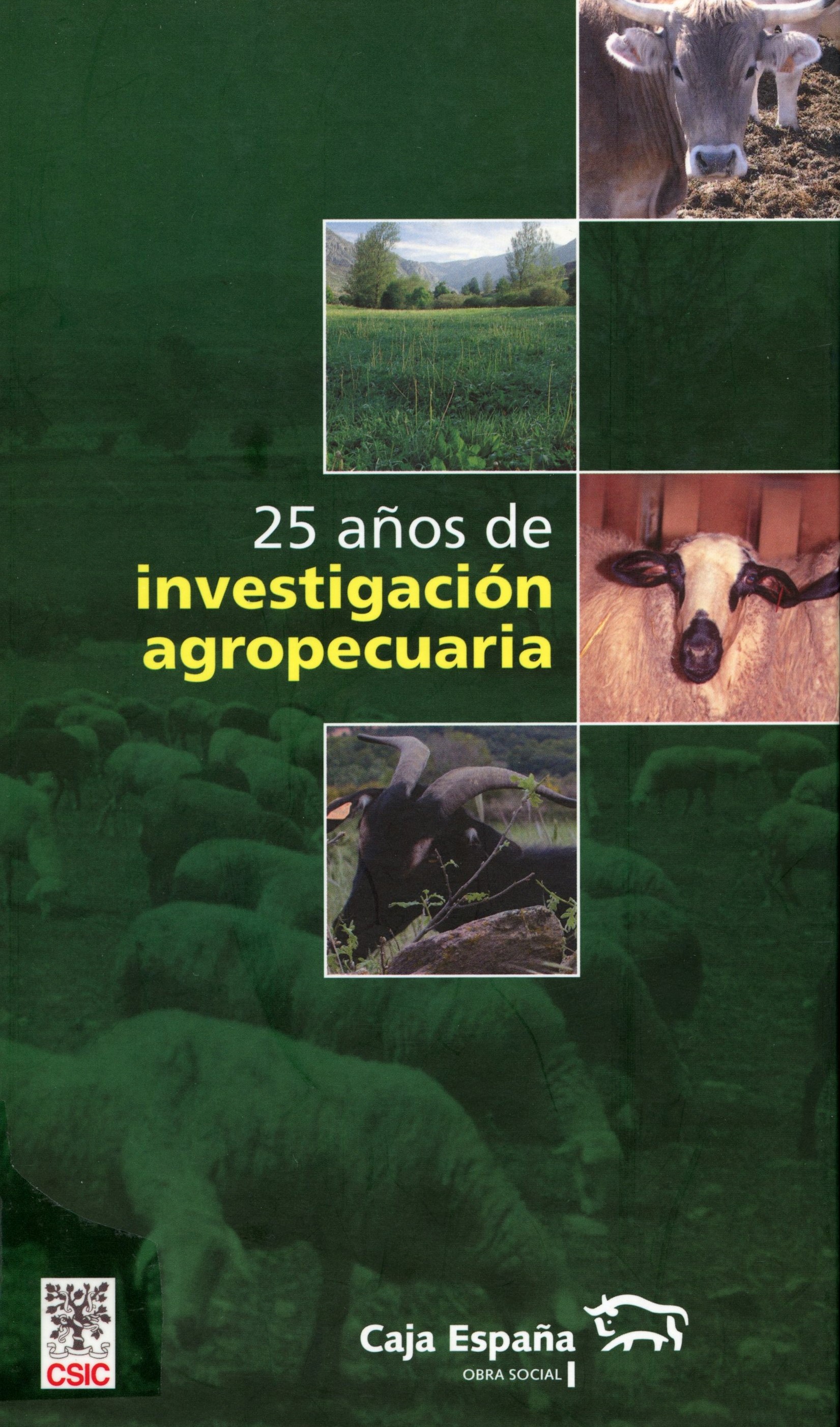 Imagen de portada del libro 25 años de investigación agropecuaria