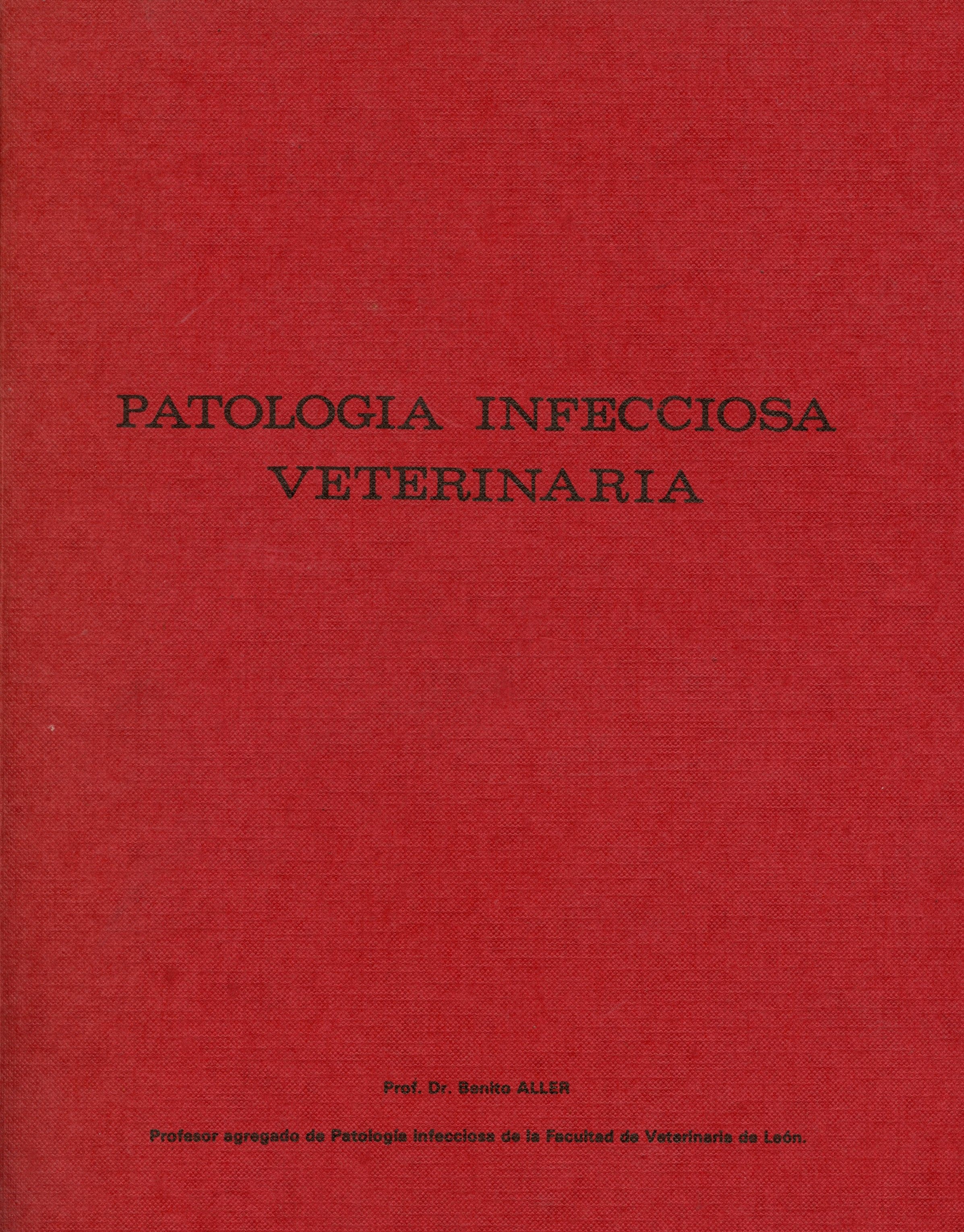 Imagen de portada del libro Patología infecciosa veterinaria