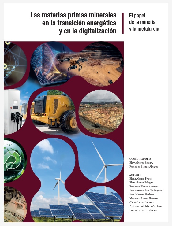 Imagen de portada del libro Las materias primas minerales en la transición energética y en la digitalización