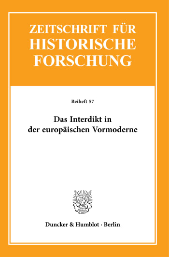 Imagen de portada del libro Das Interdikt in der europäischen Vormoderne