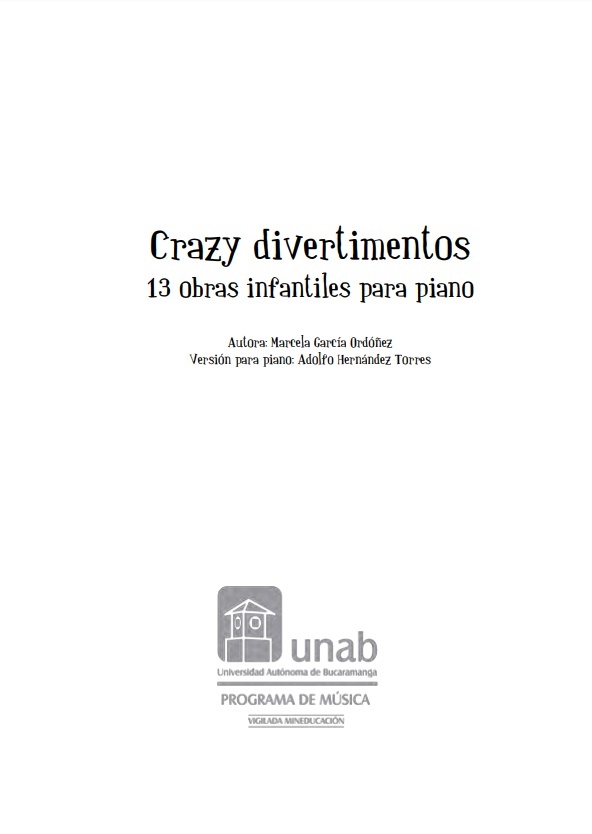 Imagen de portada del libro Crazy divertimentos : 13 obras infantiles para piano