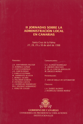 Imagen de portada del libro II Jornadas sobre la administración local en Canarias