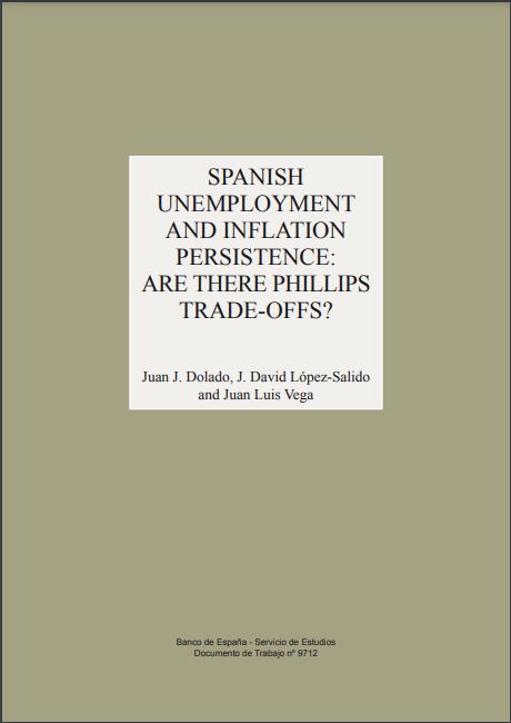 Imagen de portada del libro Spanish unemployment and inflation persistence