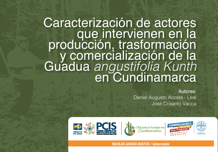 Imagen de portada del libro Caracterización de actores que intervienen en la producción, trasformación y comercialización de la Guadua angustifolia Kunth en Cundinamarca