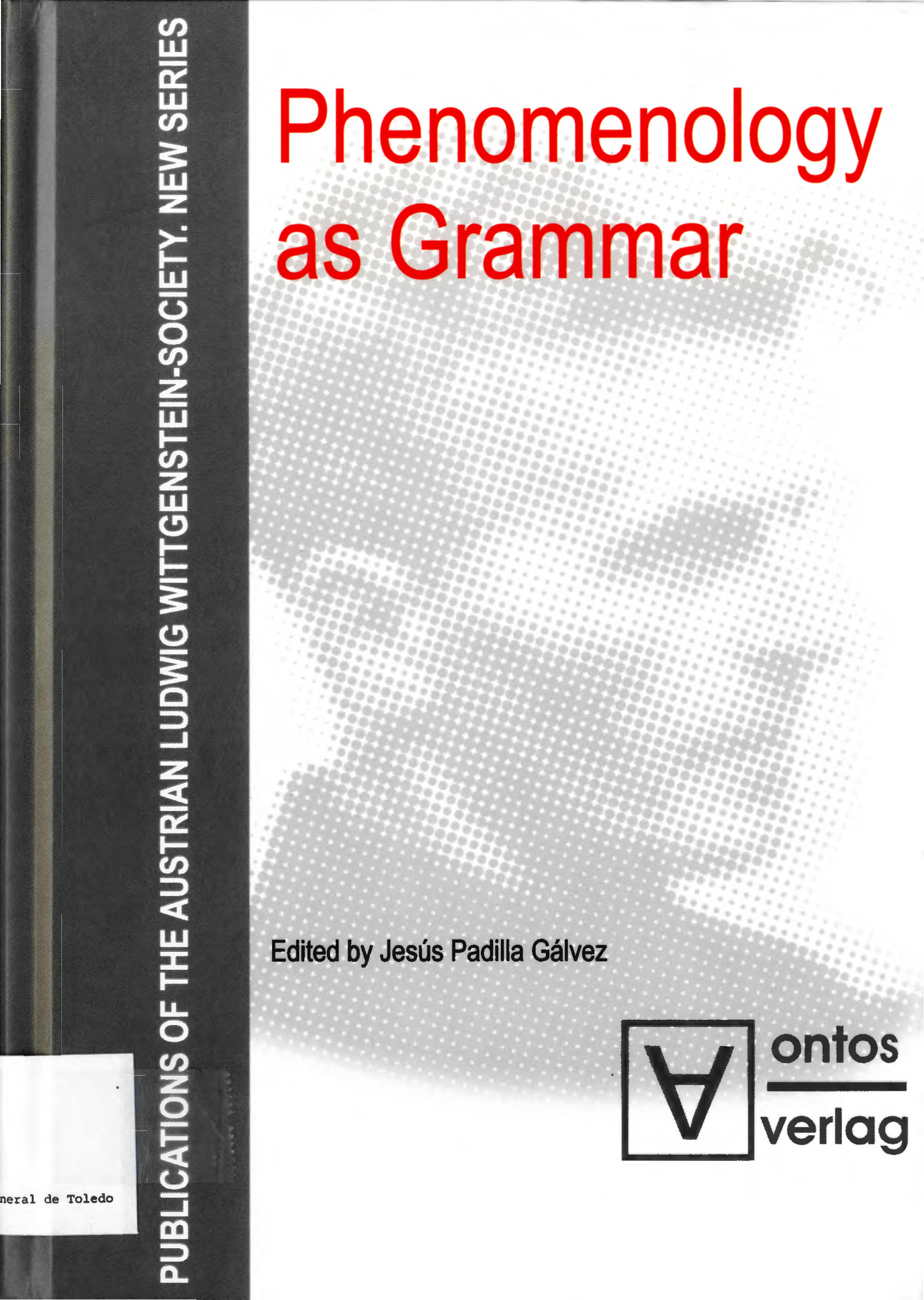 Imagen de portada del libro Phenomenology as grammar