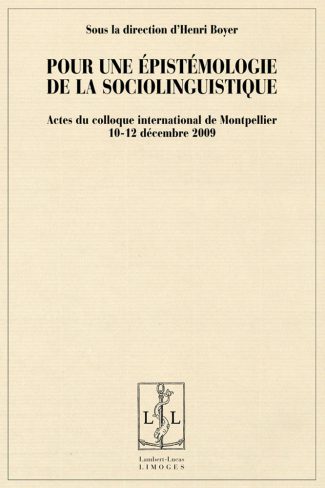 Imagen de portada del libro Pour une épistémologie de la sociolinguistique