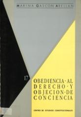 Imagen de portada del libro Obediencia al derecho y objeción de conciencia