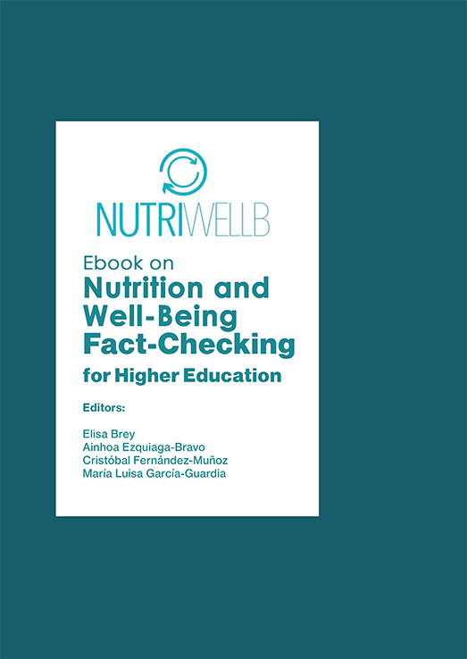 Imagen de portada del libro E-book on Nutrition and Well-Being Fact-Checking for Higher Education - NUTRIWELLB