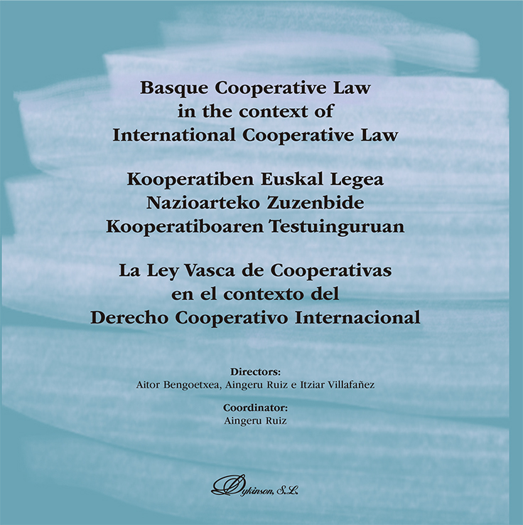 Imagen de portada del libro La Ley Vasca de Cooperativas en el contexto del Derecho Cooperativo Internacional