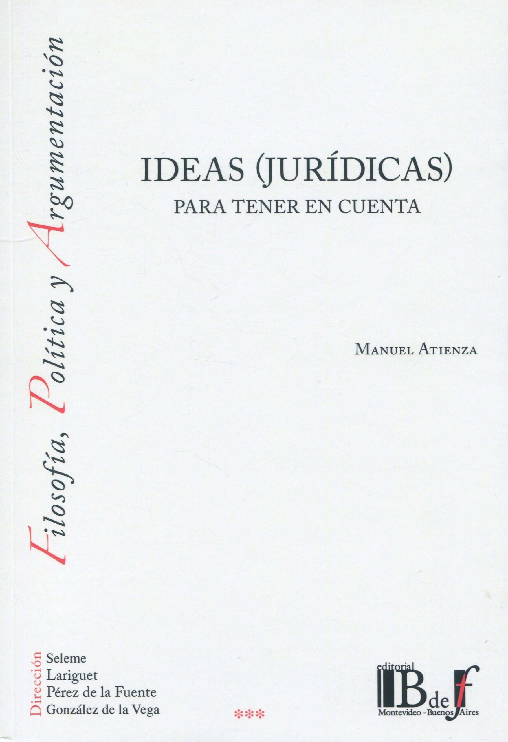 Imagen de portada del libro Ideas (jurídicas) para tener en cuenta