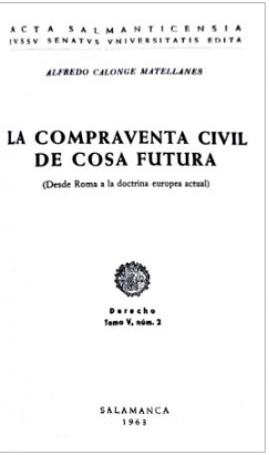 Imagen de portada del libro La compraventa civil de cosa futura