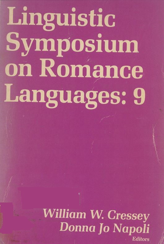 Imagen de portada del libro Linguistic Symposium on Romance Languages. 9