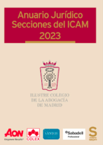 Imagen de portada del libro Anuario Jurídico Secciones del ICAM 2023