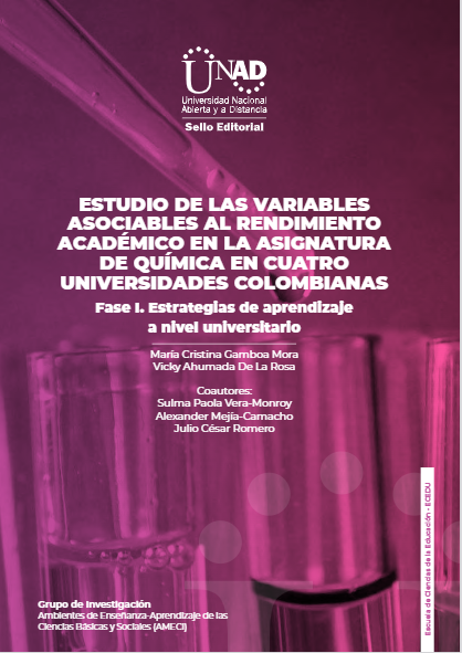Imagen de portada del libro Estudio de las variables asociables al rendimiento académico en la asignatura de Química en cuatro universidades colombianas